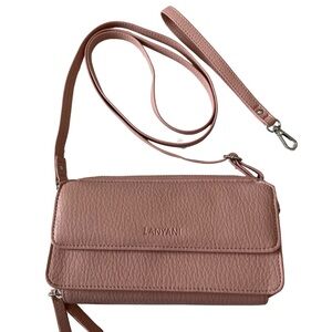 Pink Crossbody Wallet Wristlet Purse with Phone Pocket